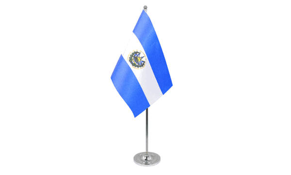 El Salvador Satin Table Flag